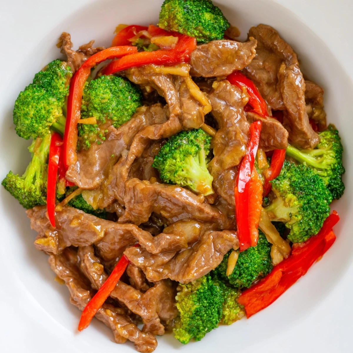 Steaming Beef and Broccoli Stir Fry with Garlic Sauce features tender beef slices and crisp broccoli coated in a glossy, aromatic sauce.  