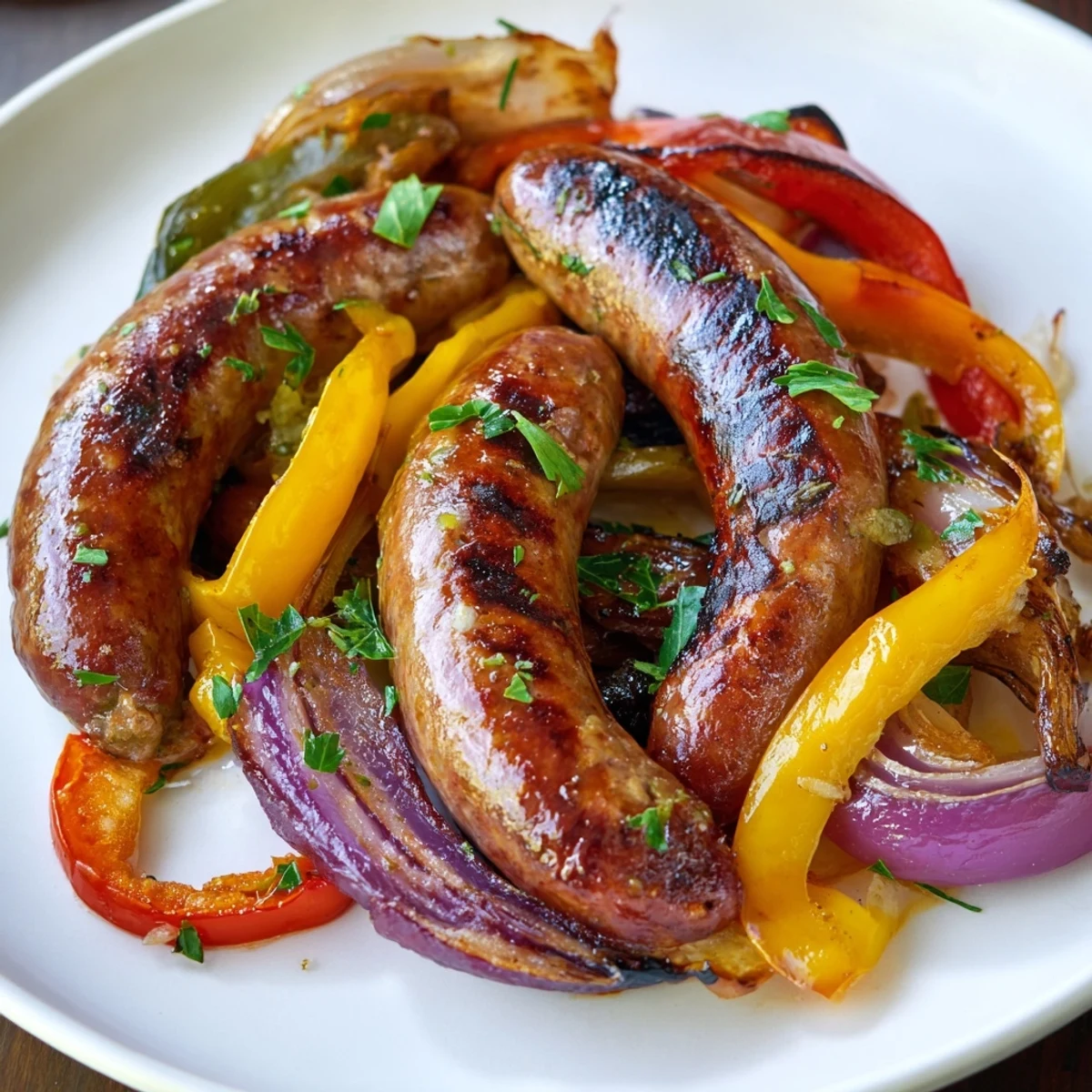 One-pan Italian-American sausage and peppers dinner with smoky paprika and oregano, perfect for easy weeknight meals with crusty bread.