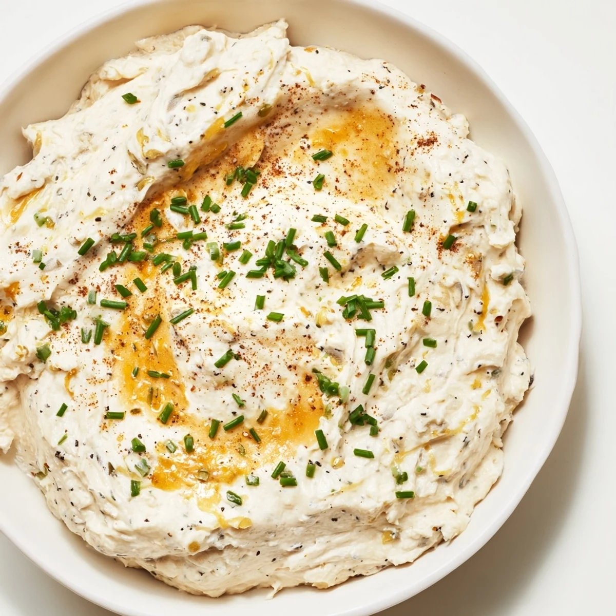 Golden soft pretzels arranged beside a rich savory pretzel dip sprinkled with green onions