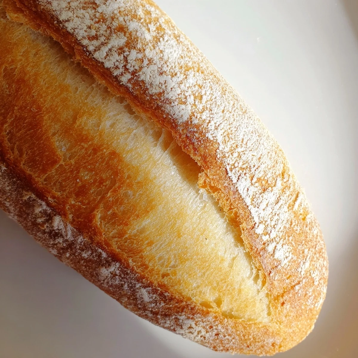 Freshly baked crusty French bread rolls cooling on a wire rack after baking