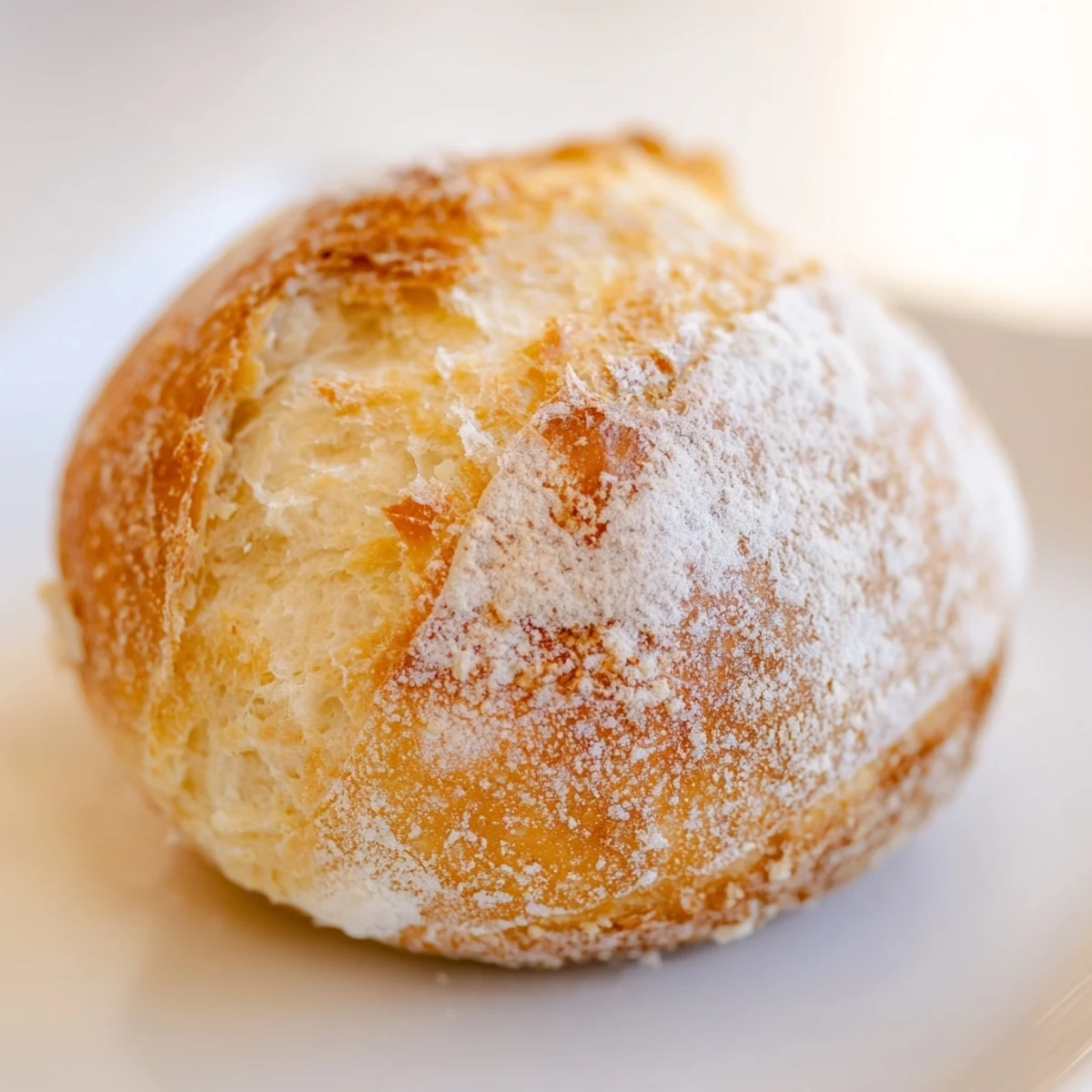 Warm homemade crusty French bread rolls perfect for serving with butter