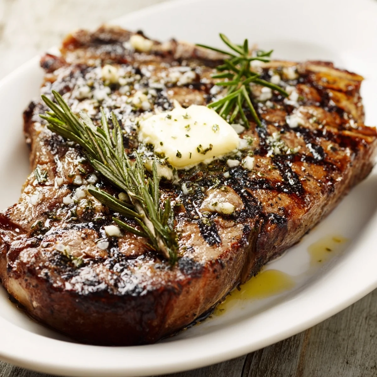 Golden brown how to grill steak recipe sliced open revealing pink center with fresh lemon wedges