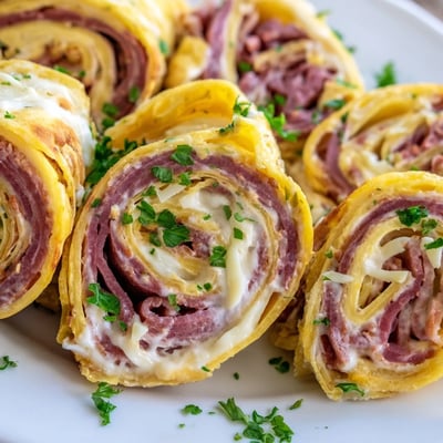 Low Carb Reuben Egg Roll Ups