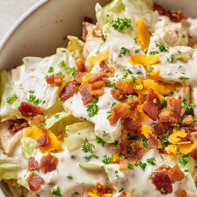 Creamy Chicken Bacon Ranch Cabbage