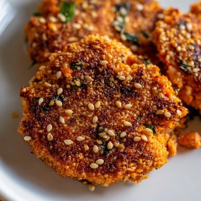 Harissa Sesame Salmon Patties